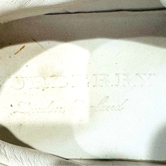 Burberry London White Leather Sneakers w unique art Sz, USA 🇺🇸 8.5 or Sz 41.5 🇮🇹 - Picture 8 of 9